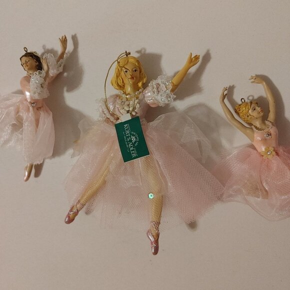 Lovely KURT ADLER Ballerina Ornament Lot of 3 - Picture 1 of 8